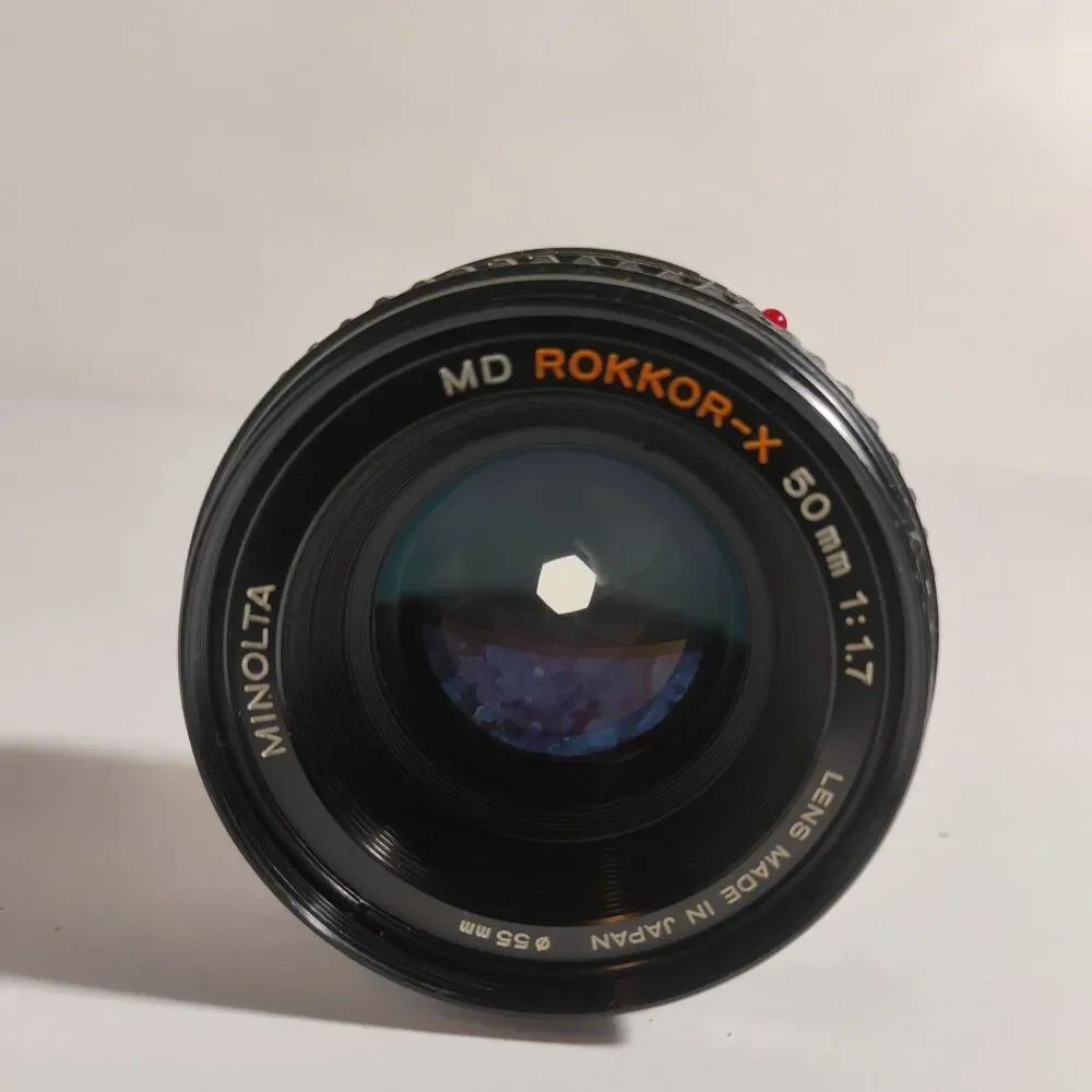 Minolta MD Rokkor-X lens 50mm 1:1.7 Japan 55mm